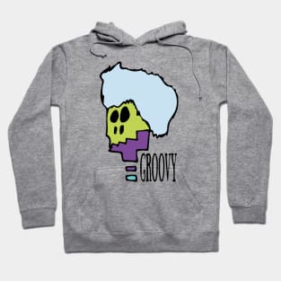 Groovy times afro skeleton indie sketch Hoodie